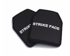 Полегшені керамічні балістичні плити (2шт.) Protector Strike Face клас NIJ IV (6 клас ДСТУ), Черный