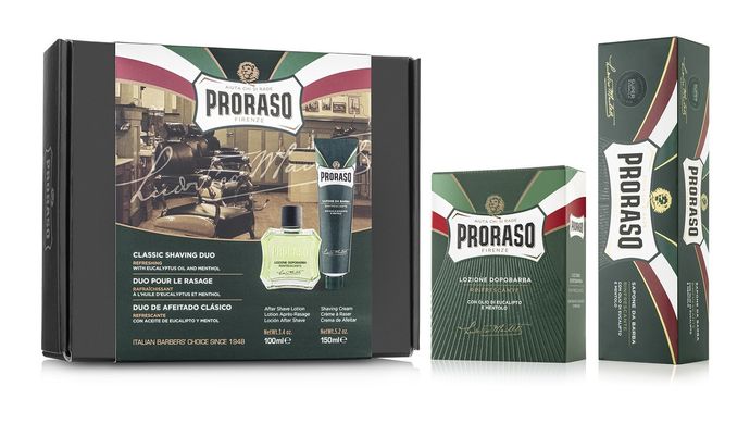 Набір подарунковий для гоління з 2-х предметів Proraso Duo Pack T+L Refreshing, 400475