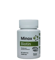 Чистий Біотин (10 000 мкг) для волосся, шкіри та нігтів Minox Biotin