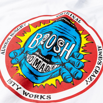 Футболка біла M BROSH &times; FUSTY WORKS S/S TEE FACE LOGO WHITE M