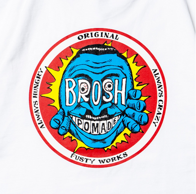 Футболка біла M BROSH &times; FUSTY WORKS S/S TEE FACE LOGO WHITE M