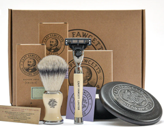 Набор щетка, бритва и мыло Captain Fawcett Faux Shave Brush, Razor & Shaving Soap 110g