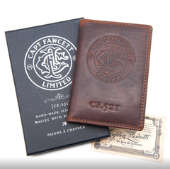 Кожаный кошелек для паспорта Captain Fawcett Leather Passport Wallet with RFID Lining