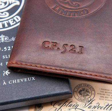Кожаный кошелек для паспорта Captain Fawcett Leather Passport Wallet with RFID Lining