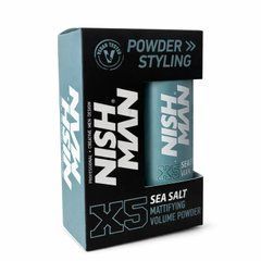 Пудра для создания объема матовая с морской солью Nishman X5 20g
