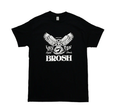 Футболка черная сова L BROSH &times; FUSTY WORKS S/S TEE OWL LOGO BLACK L
