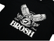 Футболка чорна сова L BROSH &times; FUSTY WORKS S/S TEE OWL LOGO BLACK L