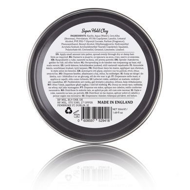 Глина для стилізації волосся ультраматова Dapper Dan Ultra Matte Super Hold Clay 100ml