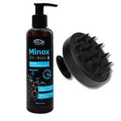 MinoX Shampoo (Шампунь від випадіння волосся) та масажна щітка для голови