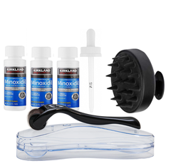 Комплект Kirkland Minoxidil 5% з мезоролером та масажером